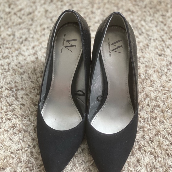 WORTHINGTON SUEDE WOMEN’S BLACK PUMPS SIZE 9 - Picture 13 of 14
